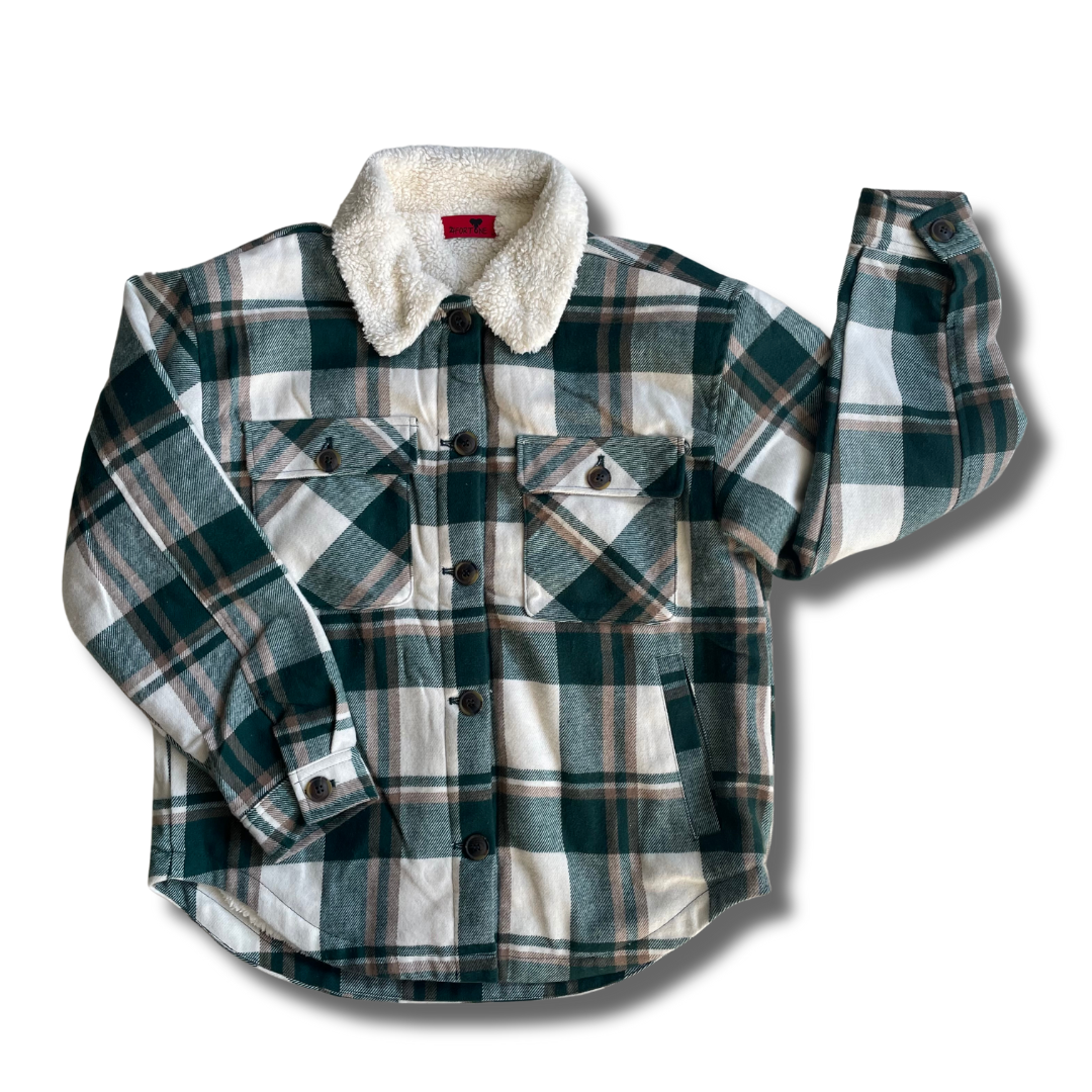 24 FORTUNE PLAID SHERPA COATS
