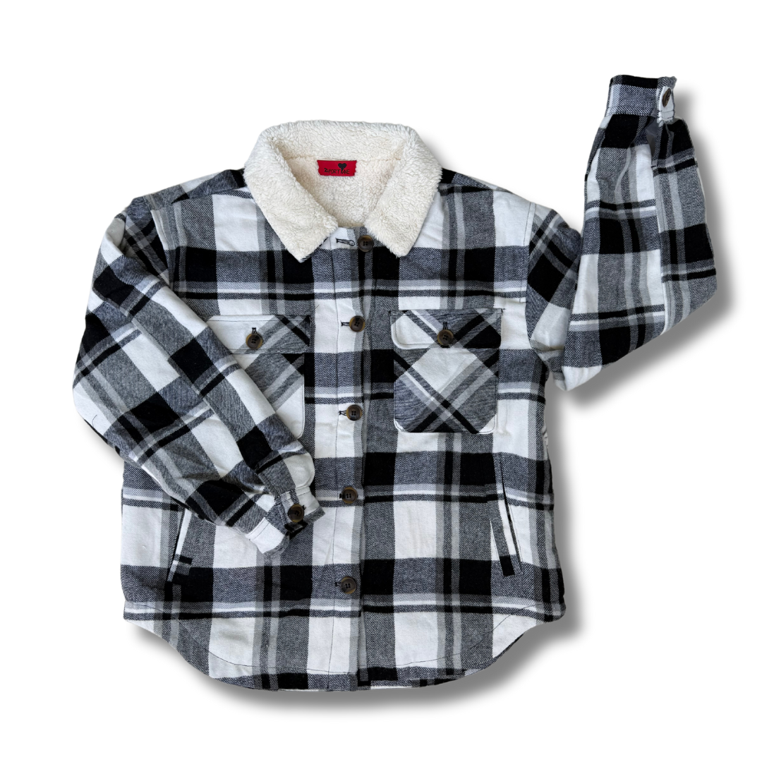 24 FORTUNE PLAID SHERPA COATS
