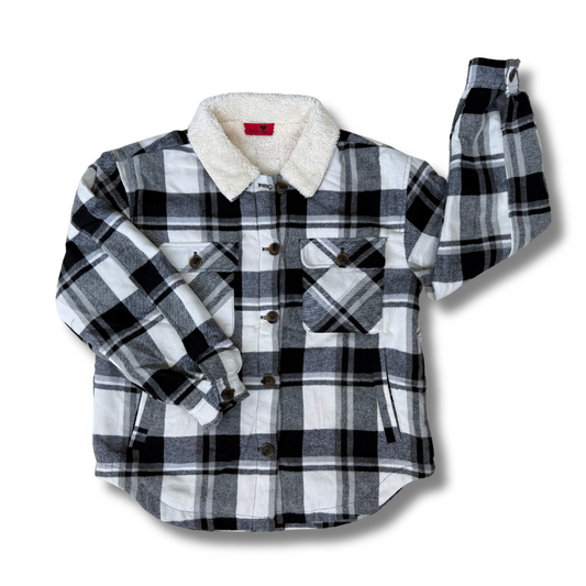 24 FORTUNE PLAID SHERPA COATS